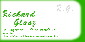 richard glosz business card